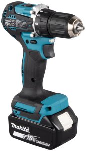 Makita DDF487RFE3 wkrętak zasilany/zakrętark udarowy 1700 RPM Czarny, Niebieski, Stal 7