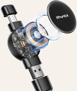 AWEI ład. do zegarka Apple/Samsung Watch W26 czarny/black 3