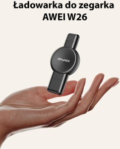 AWEI ład. do zegarka Apple/Samsung Watch W26 czarny/black 6