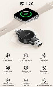 AWEI ład. do zegarka Apple/Samsung Watch W26 czarny/black 9