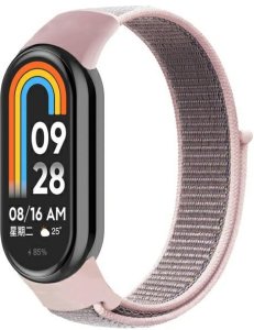 Beline pasek Mi Band 9/8 NylonLoop       różowy/pink 2