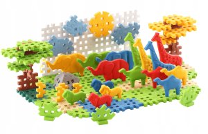 Marioinex Klocki wafle mini Animals Safari 100 el (07108) 2