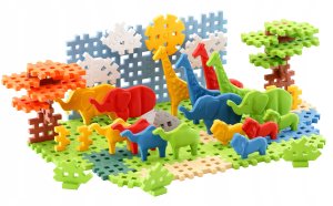 Marioinex Klocki wafle mini Animals Sawanna 100 el (07085) 2