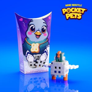 *****Klocki wafle mini PocketPets Gołąb 07177 4