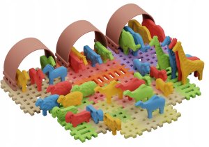 *****Klocki wafle mini Zwierzęta 62el 07429 2