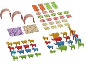 *****Klocki wafle mini Zwierzęta 62el 07429 3