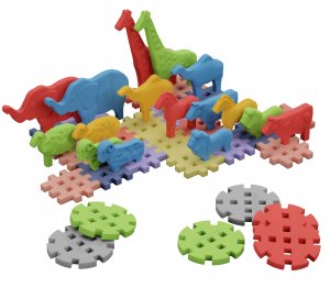 *****Klocki wafle mini Zwierzęta 42el 07436 2