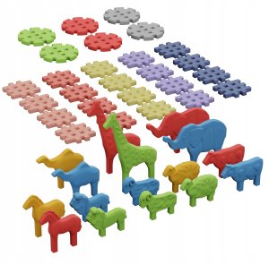 *****Klocki wafle mini Zwierzęta 42el 07436 3