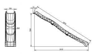 Składany Ślizg Rocli - Limonka - wysokość 150cm - długość 300 cm 5