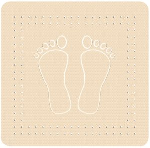 KLEINE WOLKE Foot Mata antypośl. Sandbeige 55x55 1