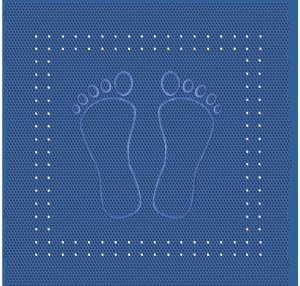 KLEINE WOLKE Foot Mata antypoślizgowa Blau 55x55 1