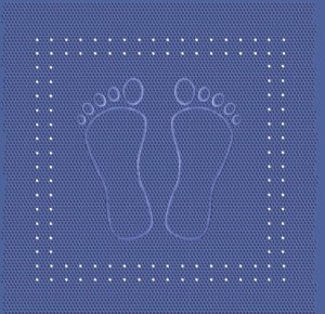 Kleine Wolke KLEINE WOLKE Foot Mata antypoślizgowa Niebieski 55x55 2