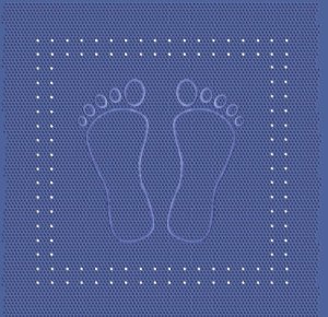 Kleine Wolke KLEINE WOLKE Foot Mata antypoślizgowa Niebieski 55x55 4