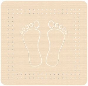 KLEINE WOLKE Foot Mata antypośl.Sandbeige 36x72 1