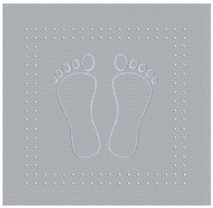 Kleine Wolke KLEINE WOLKE Foot Mata bezp. do wanny 36x72 szary 3