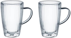 Komplet 2 szklanek termicznych 450 ml Curly z podwójną ścianką 1