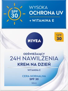 Nivea 24h nawilżenia - Odświeżający krem na dzień do cery normalnej SPF 30 50ml 2