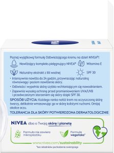 Nivea 24h nawilżenia - Odświeżający krem na dzień do cery normalnej SPF 30 50ml 3