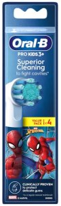 Oral-B Kids Pro Kids3+, 4 pc(s), Multicolour, White, Spider-Man, 3 yr(s), Blister 3