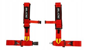 Pasy sportowe Slide V2 Czerwone 4P 3" E4 3