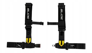 Pasy sportowe Slide V2 Czarne 4P 3" E4 3