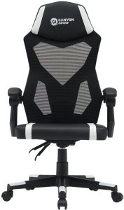 CANYON Fotel gamingowy Flow MCH01 Mesh Czarno - Biały 5