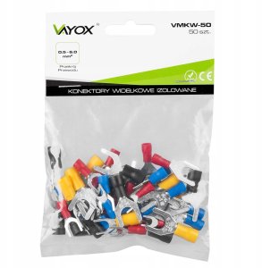 Konektory izolowane widełkowe 50 szt VMKW-50 Vayox 1
