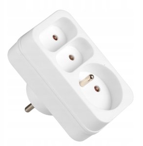 Rozgałęźnik sieciowy 2x Euro 2P + 1x 2P+0 3500W 230V VA0135 VAYOX 1