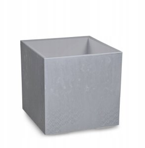 Kwietnik KARO 400x400x400 beton ECO recycled - jasny szary beton LA935-70 Lamela 1