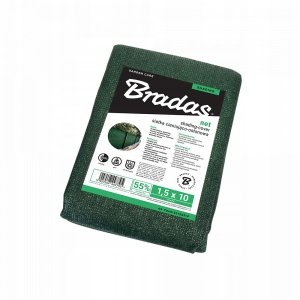 Siatka cieniująco-osłonowa 55%, 60g 1,5x10m pakiet AS-CO6015010GR/P BRADAS 1