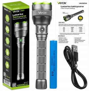 Latarka Vayox Latarka akumulatorowa taktyczna 10000lm COB LED 2600mAh IPX7 VA0254 VAYOX 13
