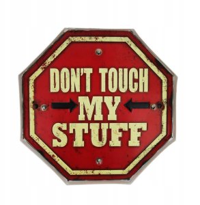 Znak Metalowy RETRO LED Don't Touch Forever Light 7