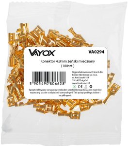 Konektor 4.8mm miedziany żeński (100szt) VA0294 Vayox 1