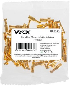 Konektor 2.8mm miedziany żeński (100szt) VA0292 Vayox 1