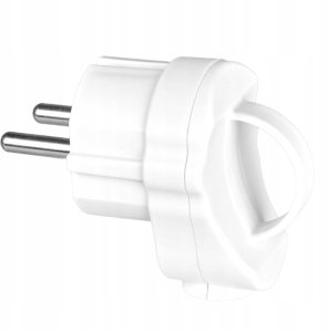 Wtyk schuko z uchwytem, biały, na kabel 16A VA0281 VAYOX 1