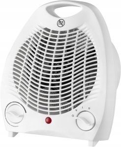 Termowentylator elektryczny / Farelka z bezpiecznym wyłącznikiem biała 2000W FIN7254 CHOMIK 1