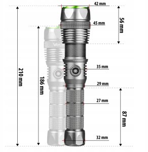 Latarka taktyczna 3000lm IPX7 30W LED SMD Pro Series VA0364 Vayox 13