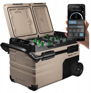 Lodówka turystyczna 39L DC12/24V AC 220-240V dwie komory kółka Expedition series VA-EW39 Vayox 2