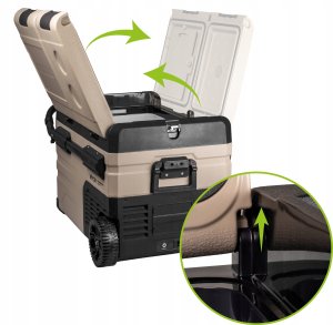 Lodówka turystyczna 39L DC12/24V AC 220-240V dwie komory kółka Expedition series VA-EW39 Vayox 7