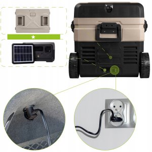 Lodówka turystyczna 39L DC12/24V AC 220-240V dwie komory kółka Expedition series VA-EW39 Vayox 9