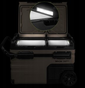 Lodówka turystyczna 39L DC12/24V AC 220-240V dwie komory kółka Expedition series VA-EW39 Vayox 10