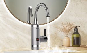 Przepływowy podgrzewacz wody pionowy, wyświetlacz, szary VA0321 VAYOX 11