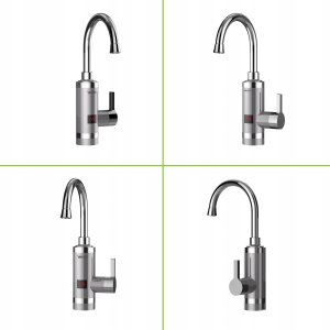 Przepływowy podgrzewacz wody pionowy, wyświetlacz, szary VA0321 VAYOX 5