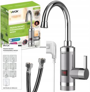 Przepływowy podgrzewacz wody pionowy, wyświetlacz, szary VA0321 VAYOX 6