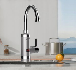 Przepływowy podgrzewacz wody pionowy, wyświetlacz, szary VA0321 VAYOX 7