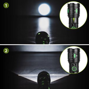 Latarka akumulatorowa taktyczna 1200lm Pro Series VA0365 VAYOX 7