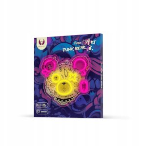 TelForceOne Neon ART LED PUNK MIŚ róż-żółty FLA01 Forever Light 10