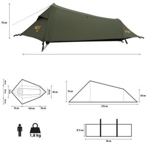 NC2501 NAMIOT ULTRA LIGHT SKYAIR 1 ZIELONY NILS CAMP 2