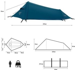 NC2501 NAMIOT ULTRA LIGHT SKYAIR 1 NIEBIESKI NILS CAMP 2