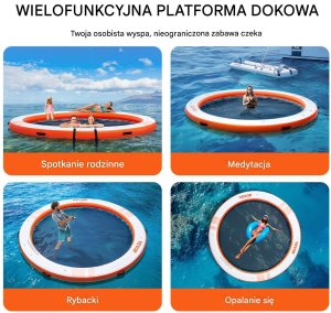 Vevor Platforma Pływająca Wodna Dmuchany Materac 3,04 m 6
